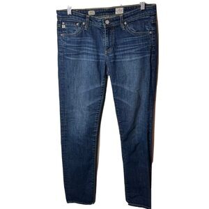 AG Adriano Goldschmied Stilt Cigarette Jeans Blue Skinny Size 28R Denim